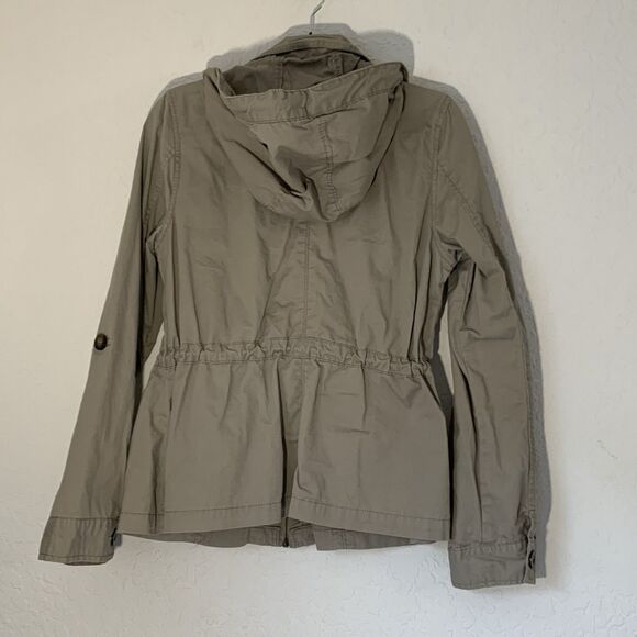 Ashley Outerwear Jacket Utility Women L Tan Cargo Military Gorpcore Streetwear - Picture 2 of 6